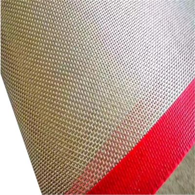 धातु फीता PTFE मेष कन्वेयर बेल्ट क्षार मुक्त गर्मी प्रतिरोधी 0.55 मिमी मोटाई: